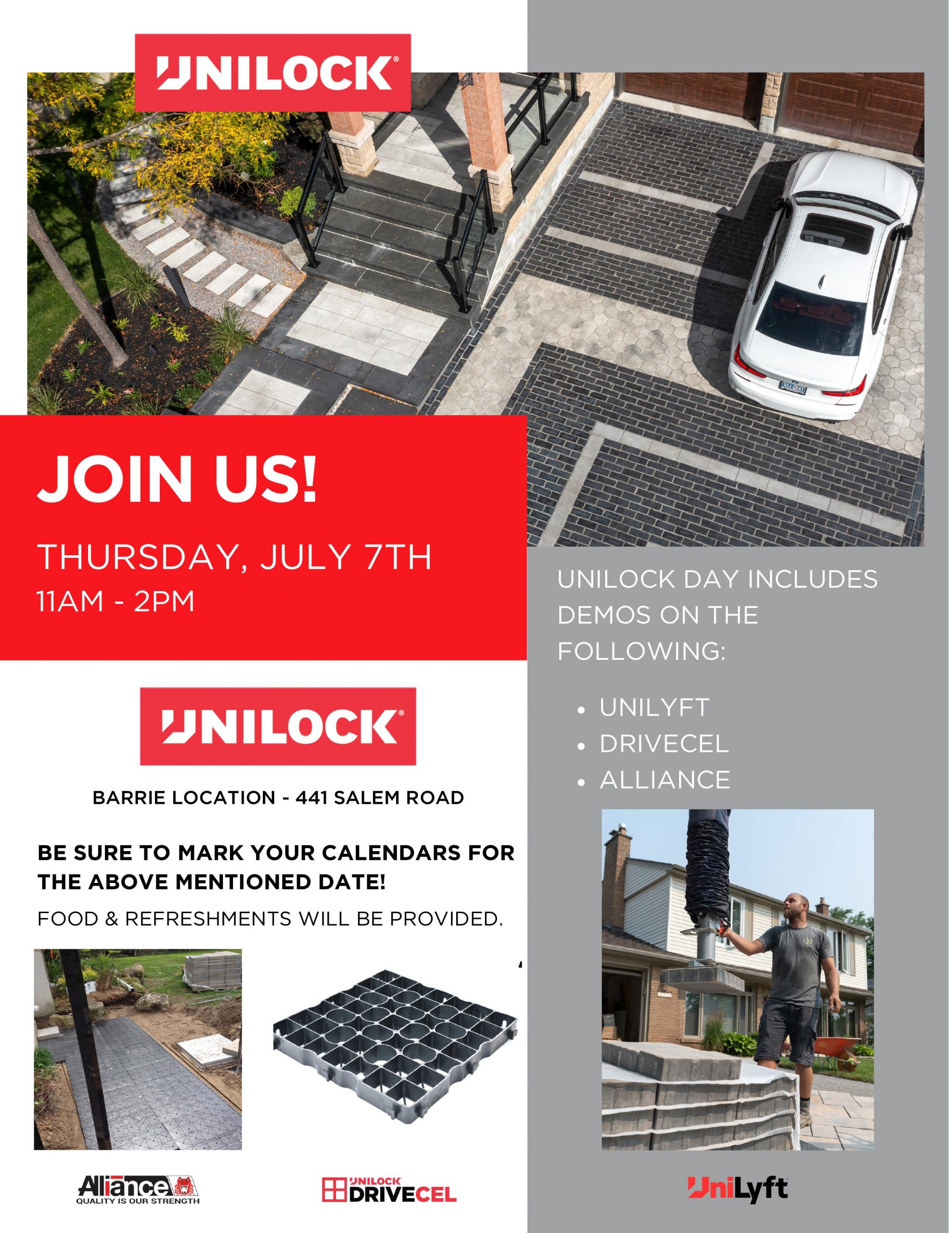 Unilock Day Flyer JULY 7TH Barrie Location