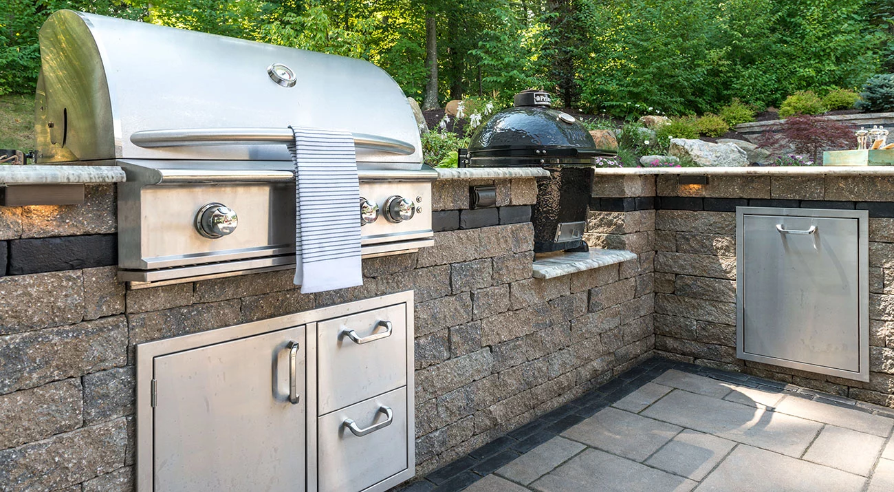 Estate Wall Outdoor Kitchen Almond Grove 4673