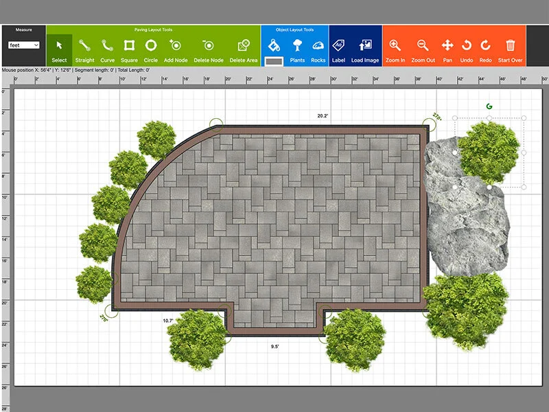 2d project planner layout